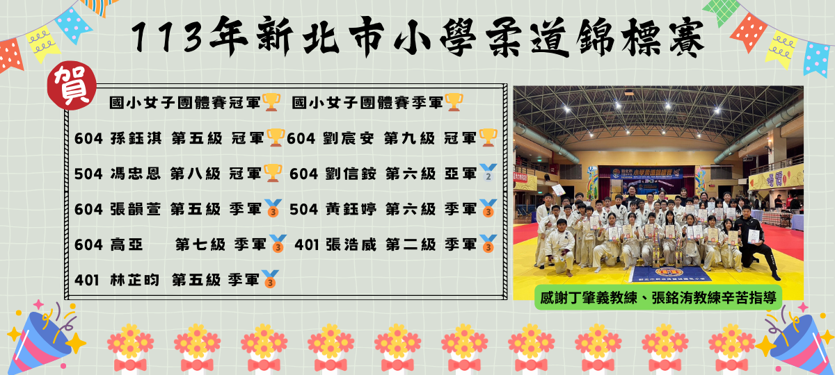 連結到113年國小柔道錦標賽